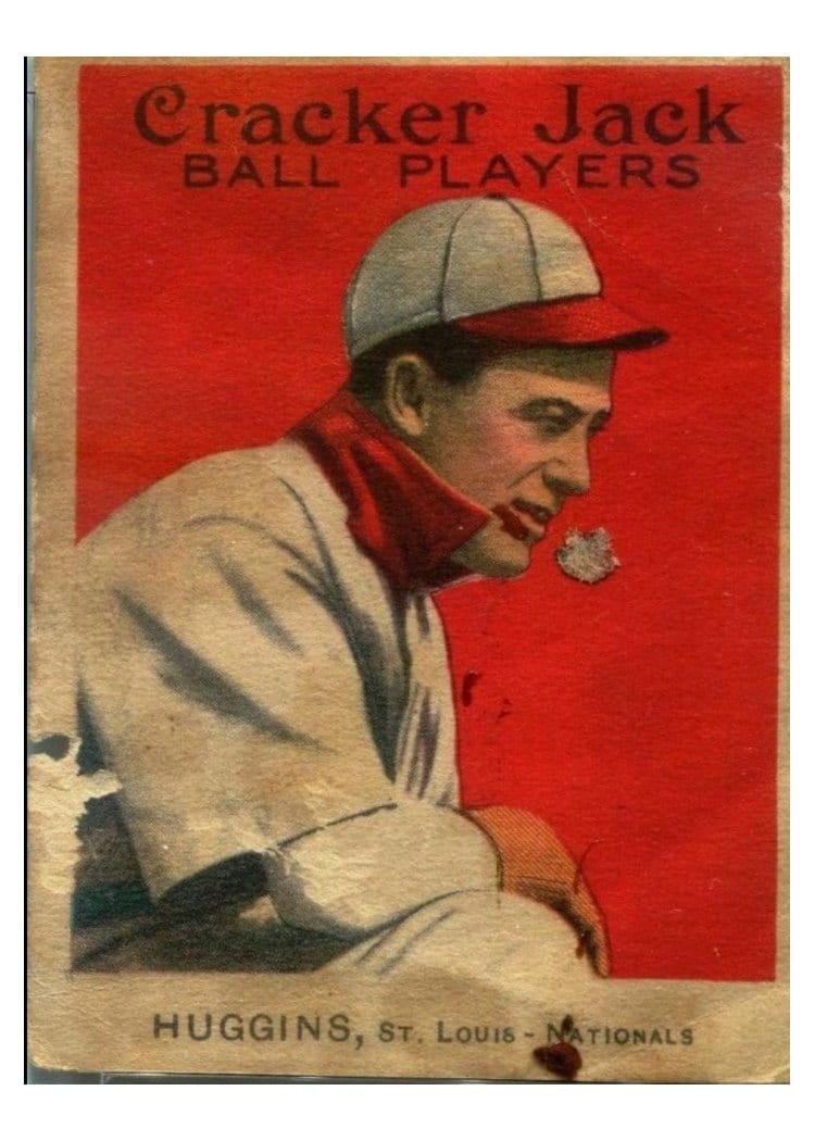 1914 Cracker Jack Miller Huggins #75 card