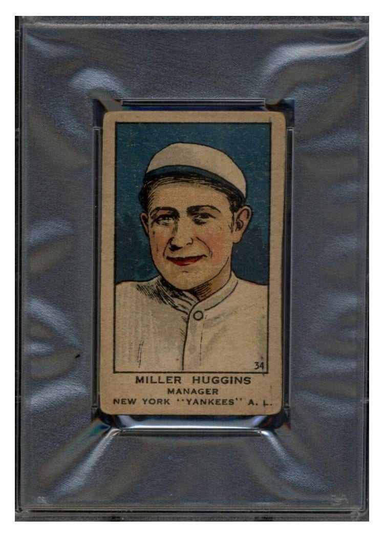 1919 W514 Miller Huggins Hand Cut #34 card