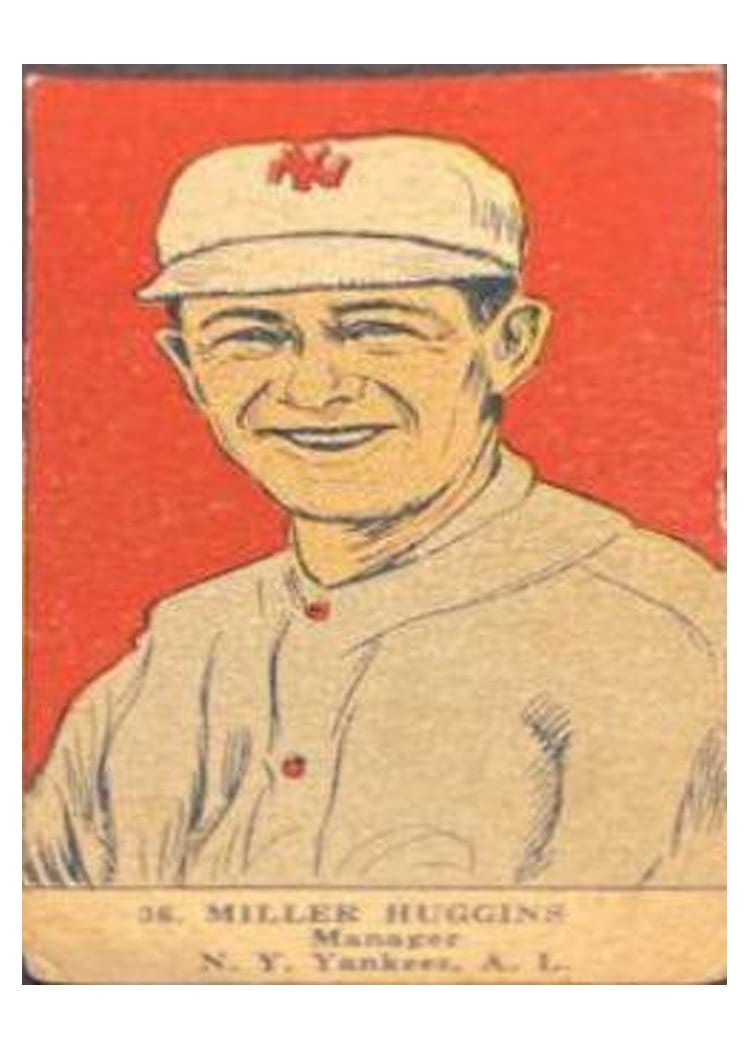 1923 W515 1 Miller Huggins Hand Cut #36 card