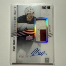 2023-24 Upper Deck Premier Acetate Rookie Autograph Patch Milos Kelemen #AR-MI card