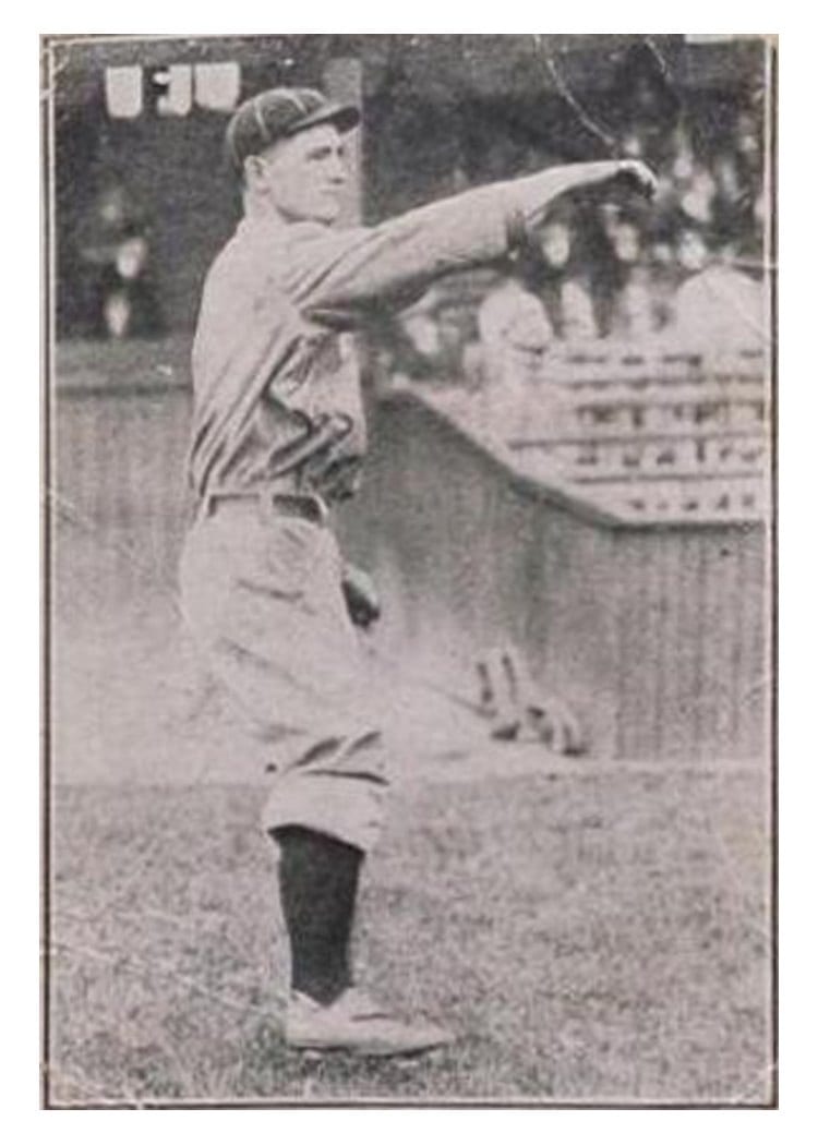 1922 E121 American Caramel Series of 120 Milton J. Stock card