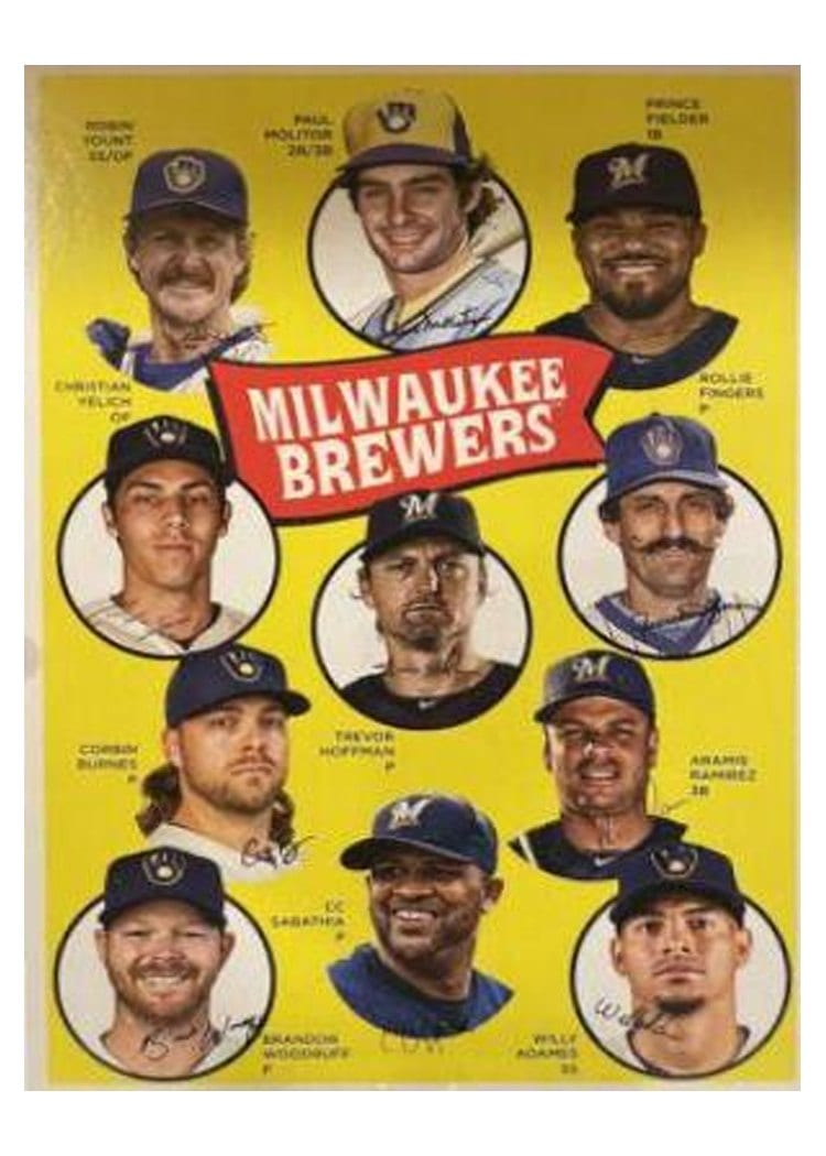 2023 Topps Archives 1969 Team History Postcards Milwaukee Brewers #H69-MIL card