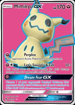 2018 Lost Thunder Mimikyu-GX #206 card
