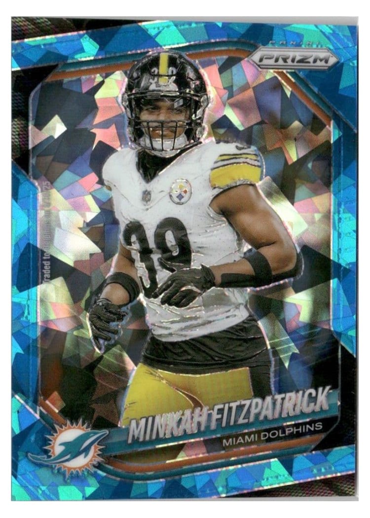 2025 Panini Prizm Base Set Minkah Fitzpatrick Blue Ice #132 card