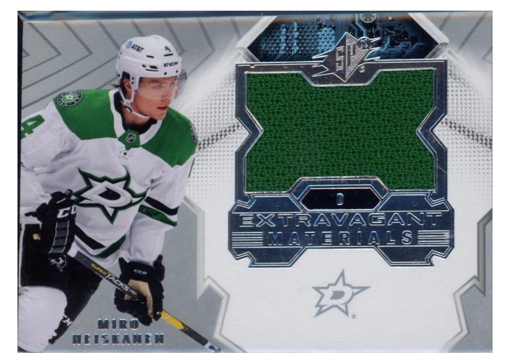 2021-22 SPx Extravagent Materials Miro Heiskanen #EM-MH card