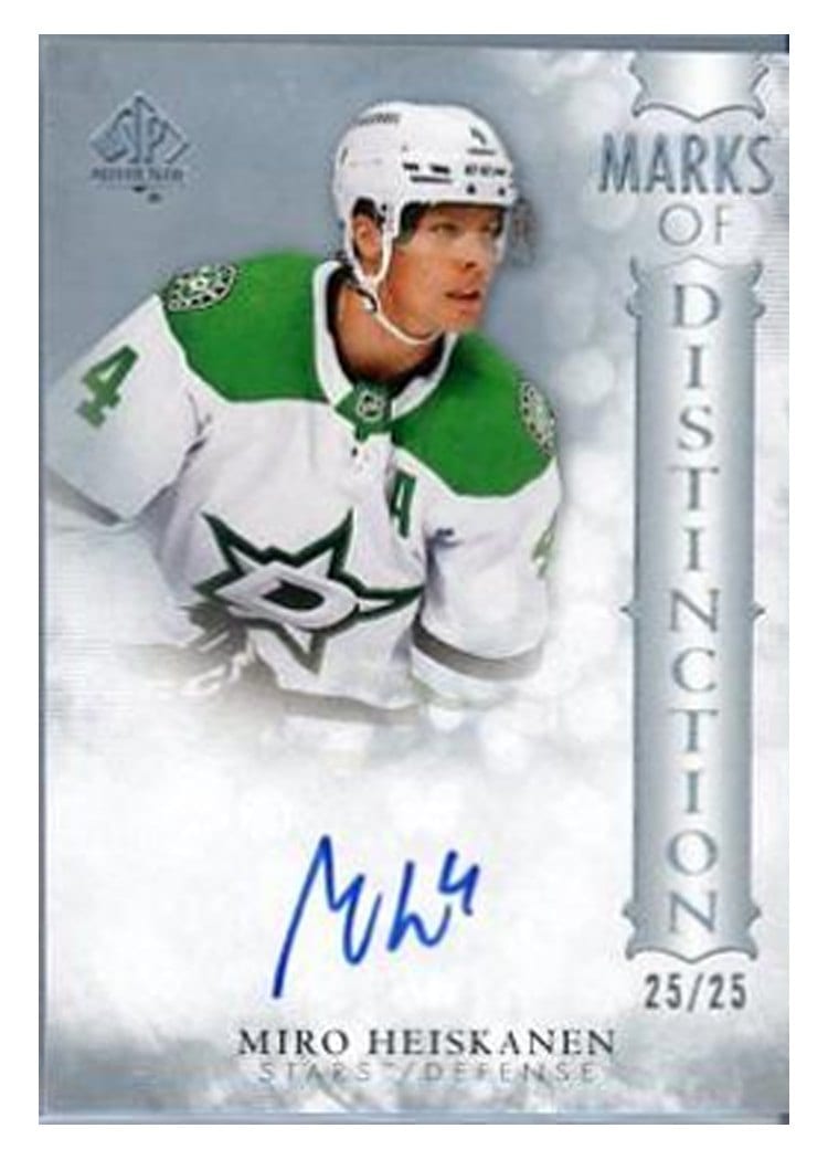 2023-24 SP Authentic Marks of Distinction Auto Miro Heiskanen #MD-MH card