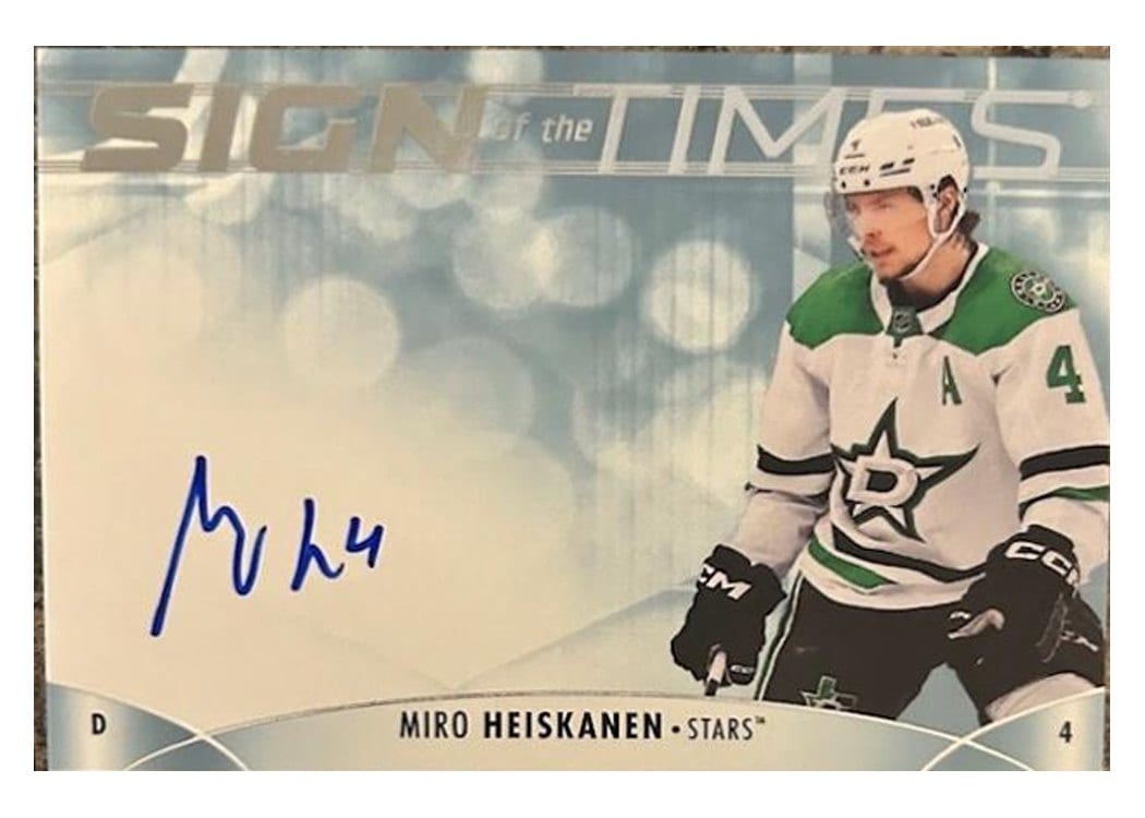 2023-24 SP Authentic Sign of the Times Auto Miro Heiskanen #SOTT-MH card