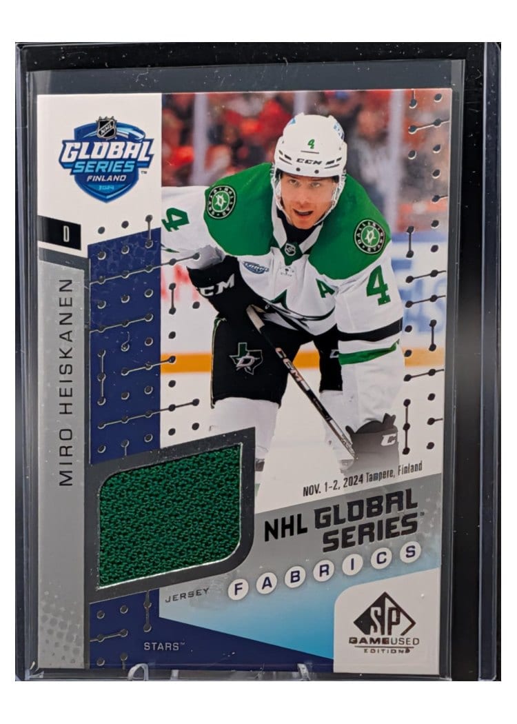 2025-26 SP Game Used 2024 Global Series Stars vs. Panthers Fabrics Miro Heiskanen #GSF2-15 card