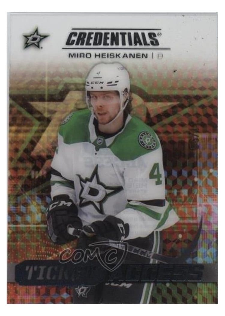 2025-26 Upper Deck Credentials Acetate Ticket Access Miro Heiskanen #TA-MH card