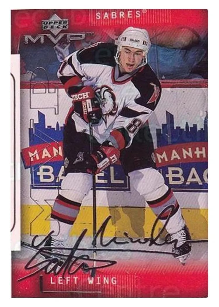 1999 Upper Deck MVP Miroslav Satan Silver Script #26 card