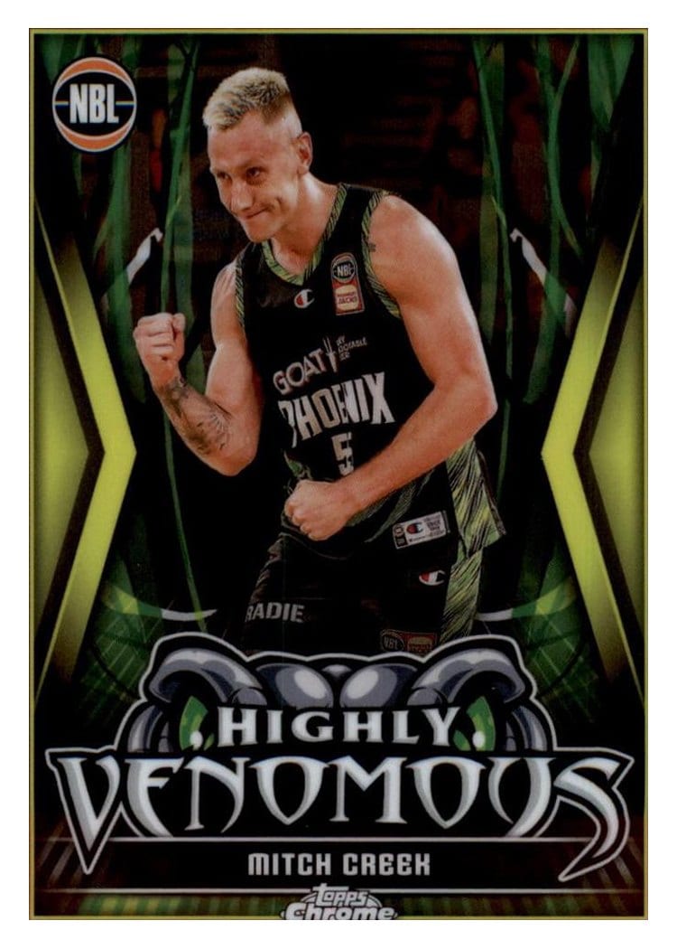 2023-24 Topps Chrome NBL Highly Venomous Mitch Creek #HV-9 card