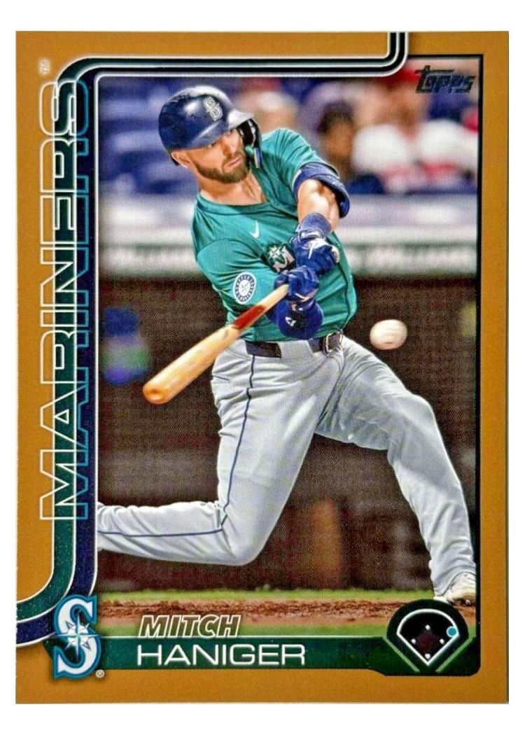 2025 Topps Base Set Mitch Haniger Gold #15 card