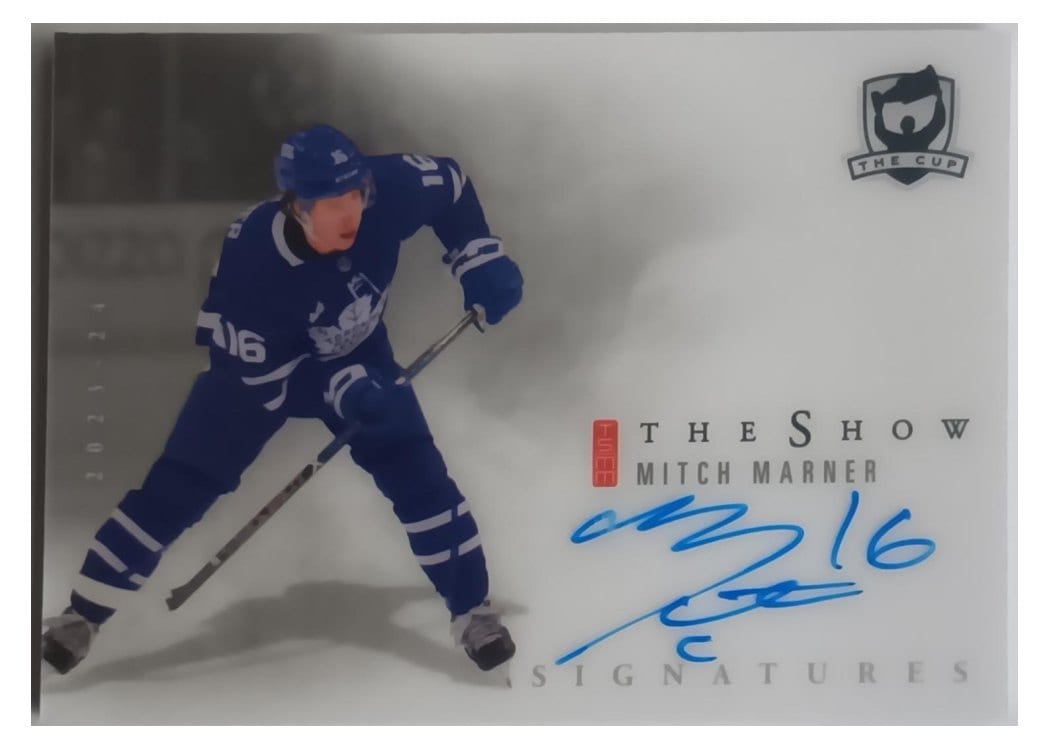 2023-24 Upper Deck The Cup The Show White Mitch Marner #SW-MM card