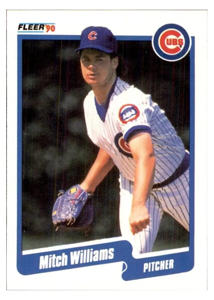 1990 Fleer Mitch Williams #48 card