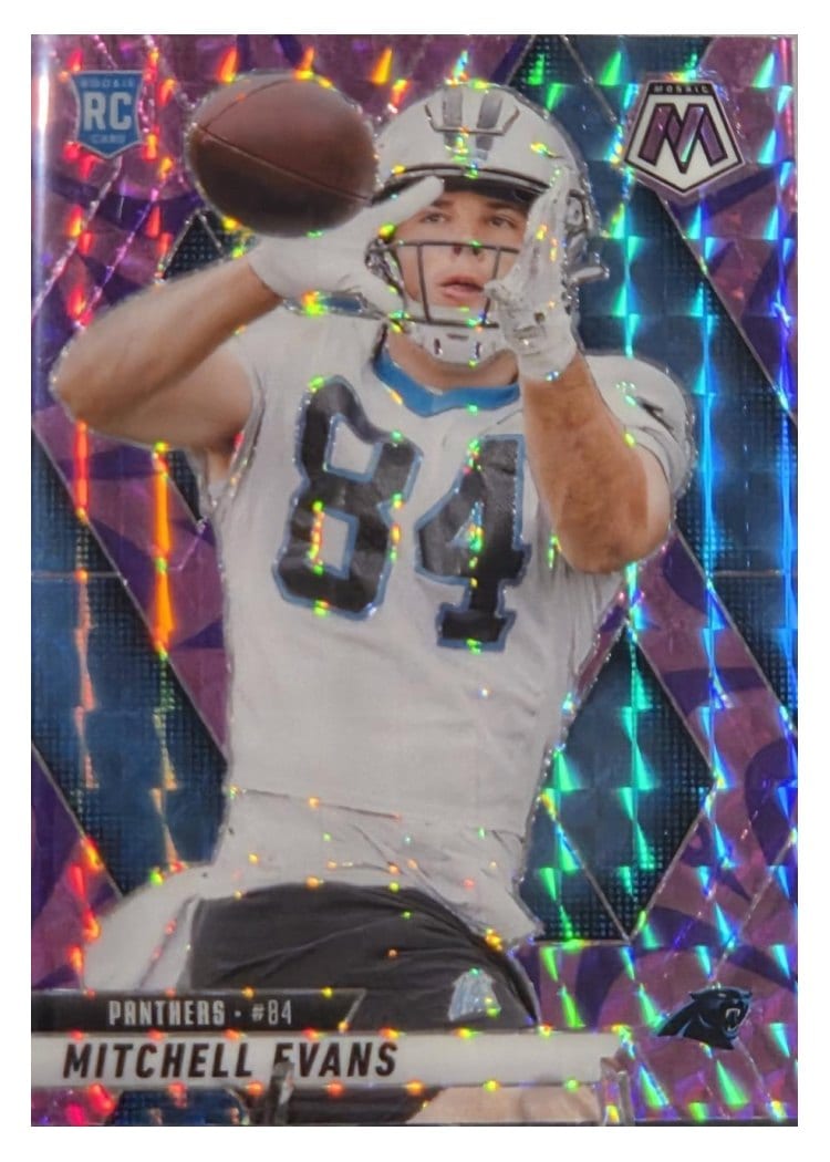 2025 Panini Mosaic Base Set Mitchell Evans Reactive Purple #344 card