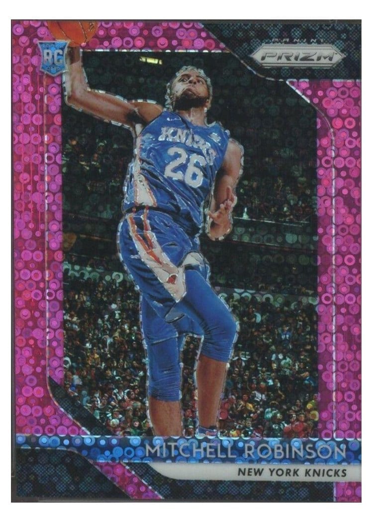 2018-19 Panini Prizm Base Set Mitchell Robinson Fast Break Prizm Pink #227 card