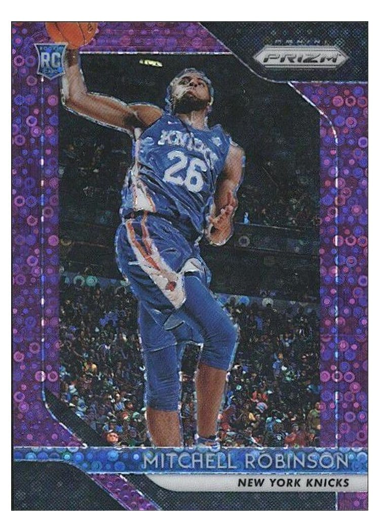 2018-19 Panini Prizm Base Set Mitchell Robinson Fast Break Prizm Purple #227 card