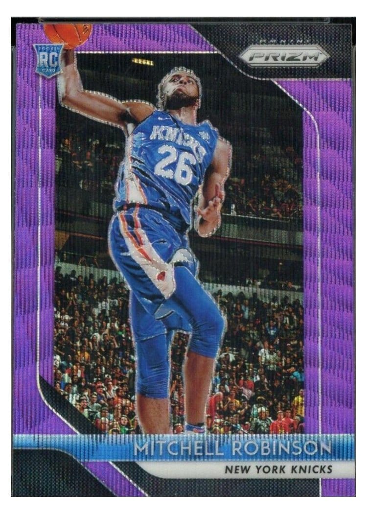 2018-19 Panini Prizm Base Set Mitchell Robinson Purple Wave Prizm #227 card