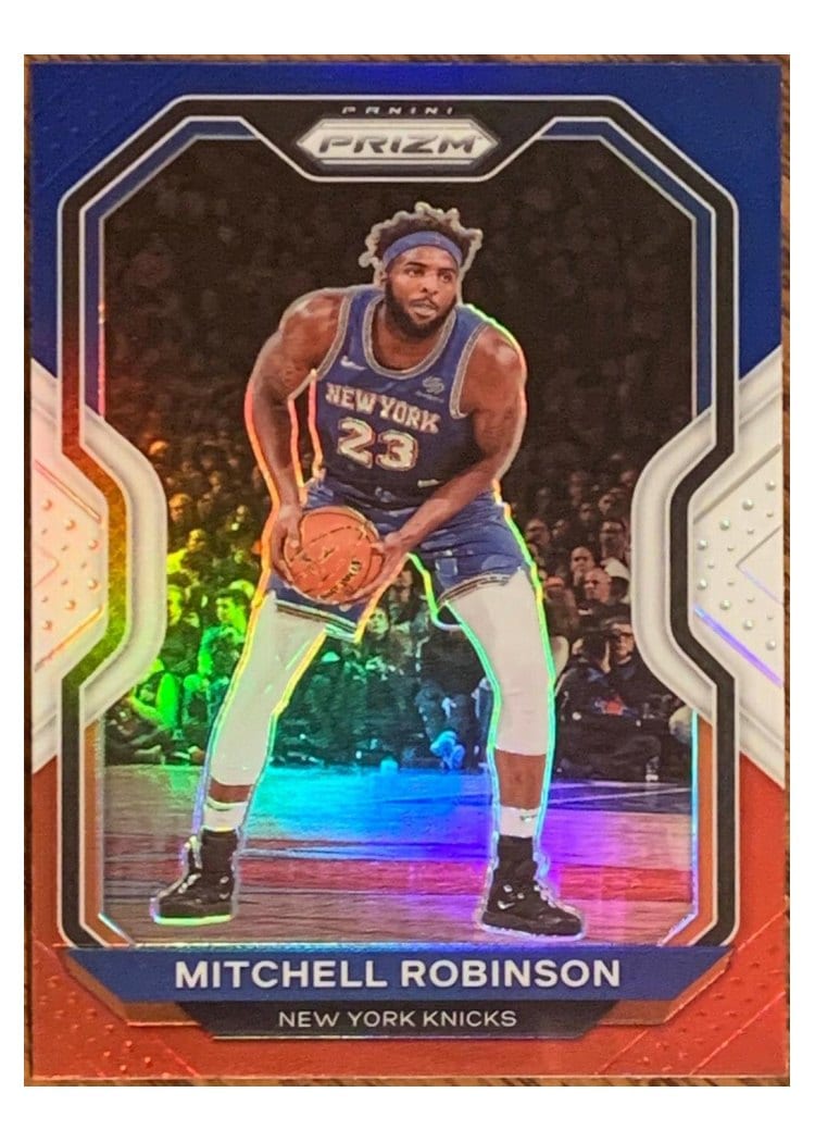 2020-21 Panini Prizm Base Set Mitchell Robinson Red, White, Blue Prizm #170 card