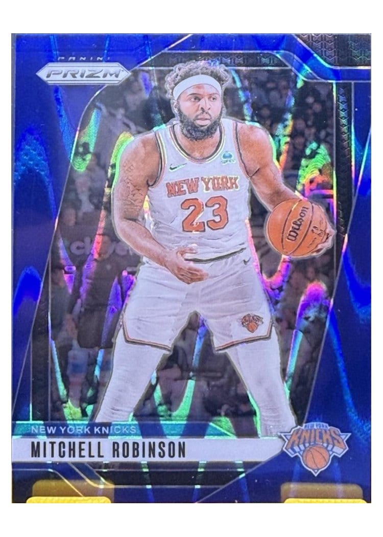 2024-25 Panini Prizm Base Set Mitchell Robinson Blue Seismic #156 card