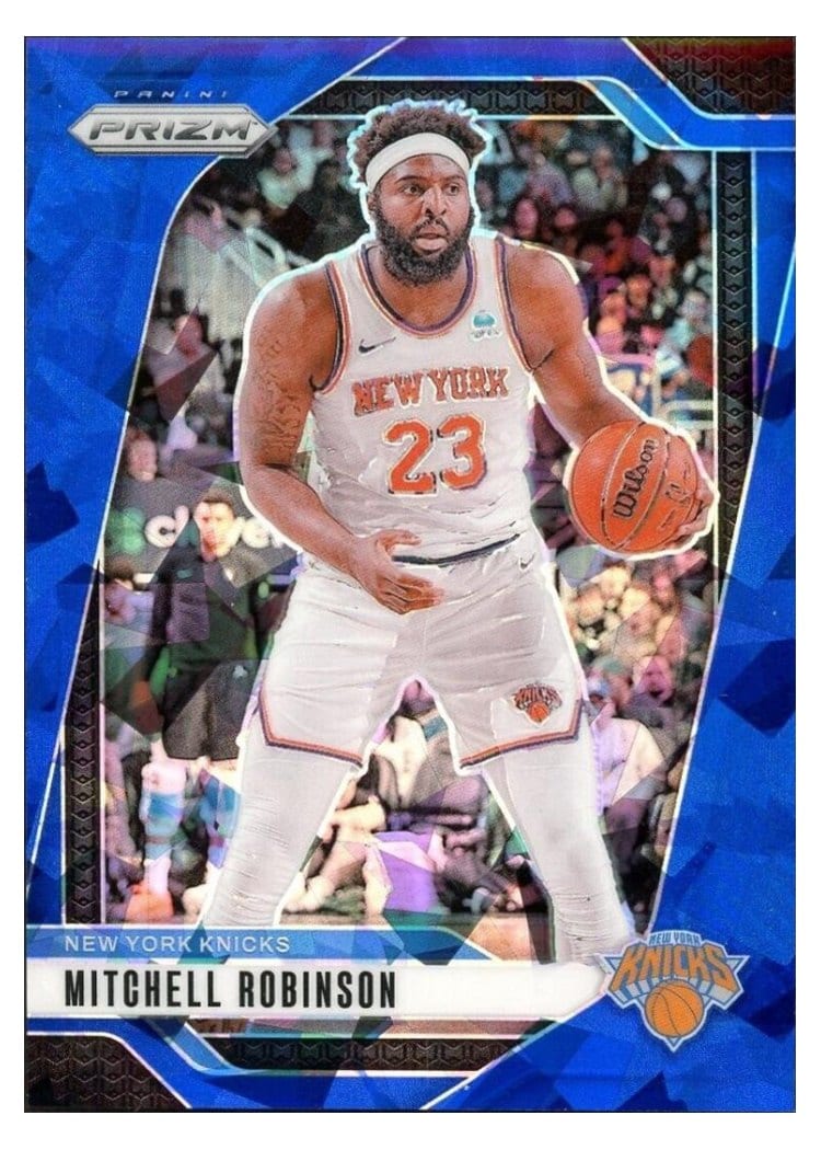2024-25 Panini Prizm Base Set Mitchell Robinson Blue Ice #156 card