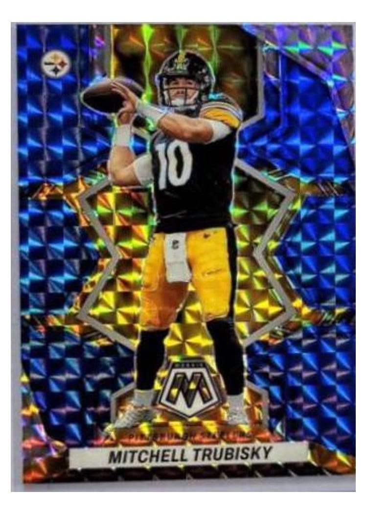 2022 Panini Mosaic Base Set Mitchell Trubisky Blue #162 card