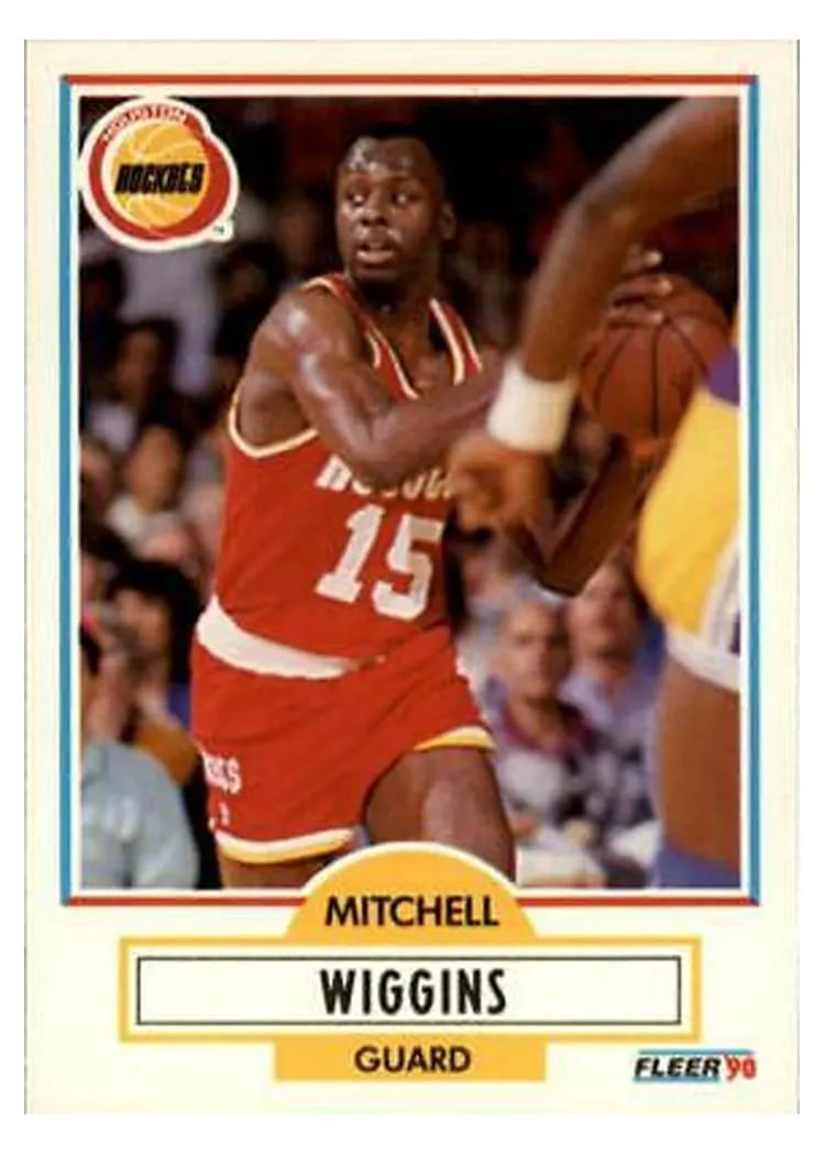 1990 Fleer Mitchell Wiggins #75 card