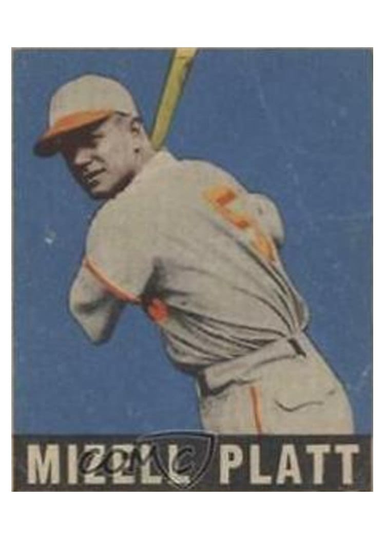 1948 Leaf Mizell Platt #159 card