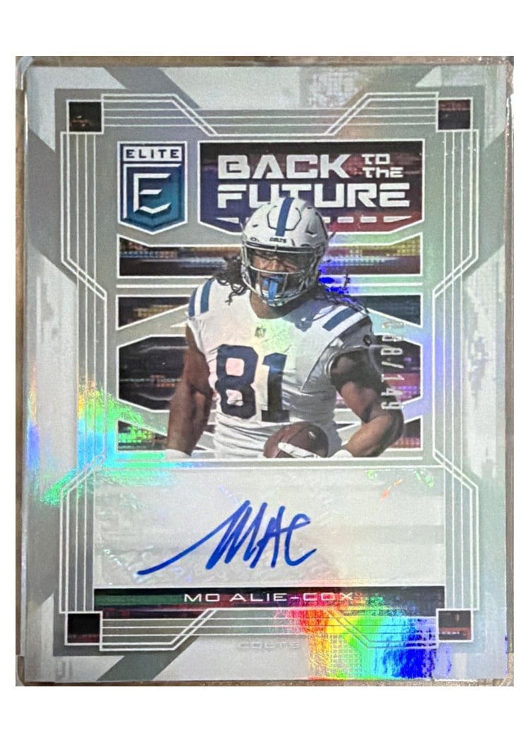 2021 Donruss Elite Back to the Future Signatures Mo Alie-Cox #BF-MA card