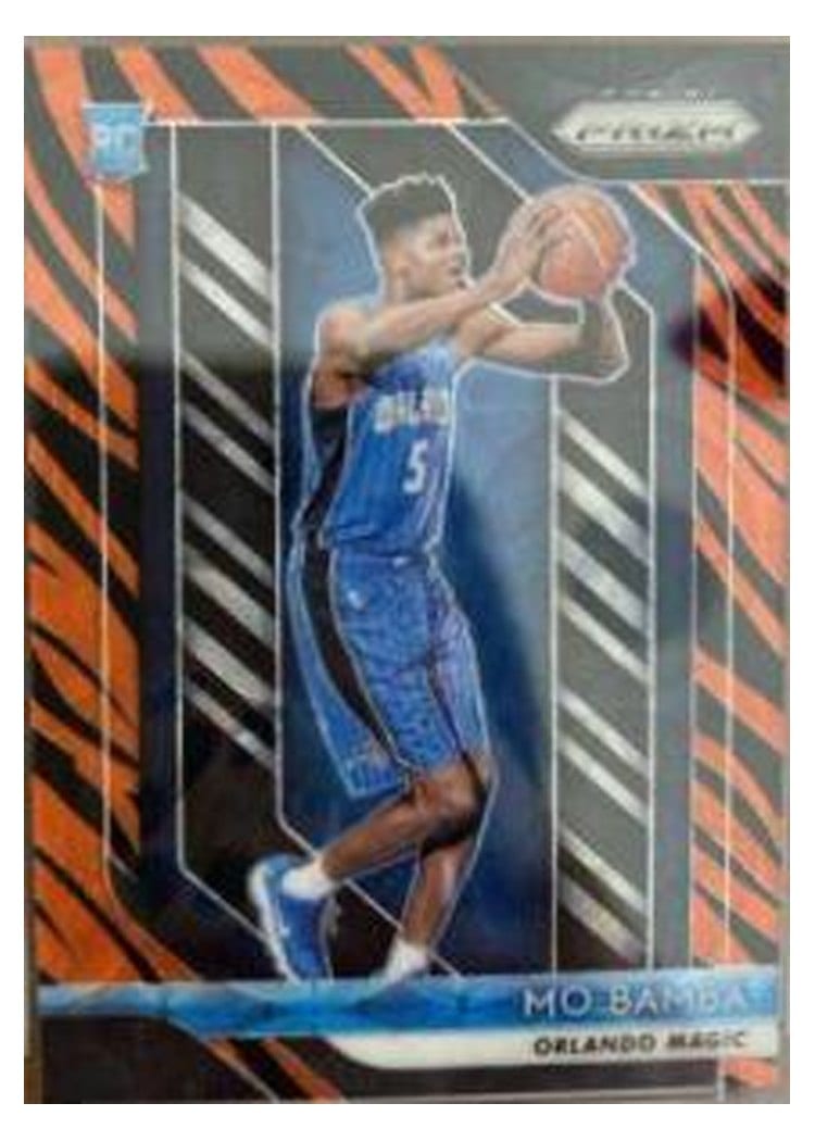 2018-19 Panini Prizm Base Set Mo Bamba Tiger Stripe Choice Prizm #99 card