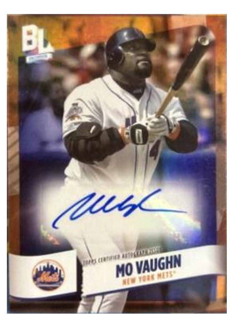 2024 Topps Big League Electric Orange Autographs Common Mo Vaughn #BEF-MV card