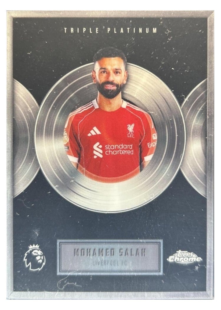 2026 Topps Chrome Premier League Triple Platinum Mohamed Salah #TP-6 card