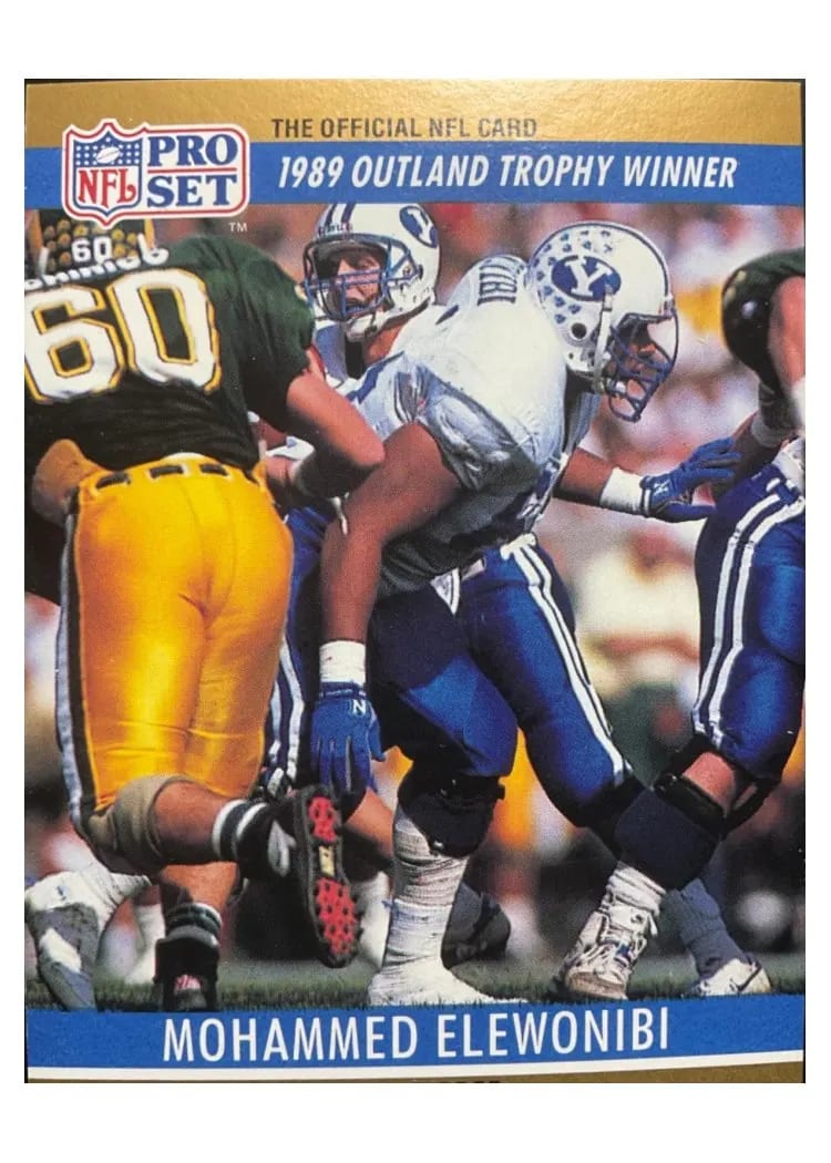 1990 Pro Set Base Set Mohammed Elewonibi #20 card