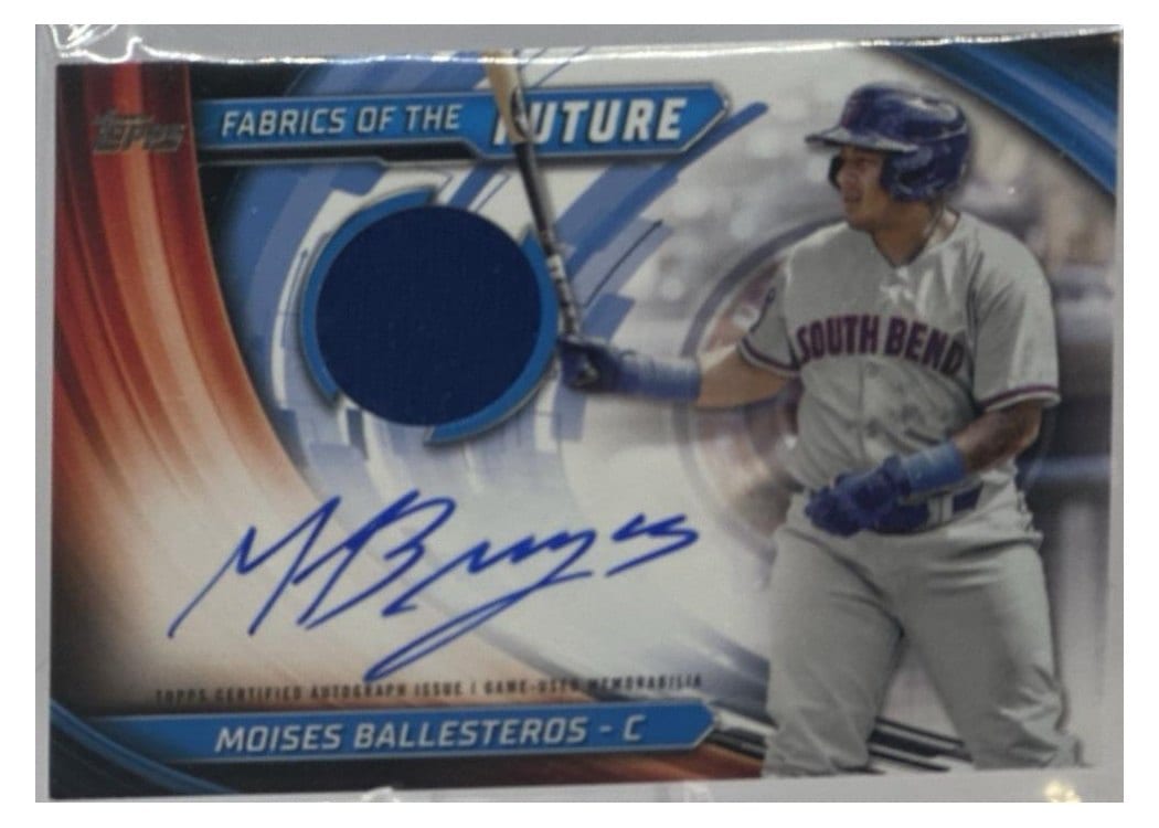 2024 Topps Pro Debut Fabrics of the Future Autograph Relics Moises Ballesteros #FOTF-MB card