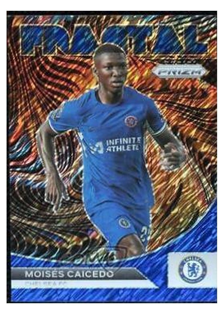 2023 Panini Prizm Premier League Fractal Moises Caicedo #12 card