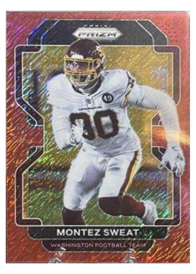 2021 Panini Prizm Base Set Montez Sweat Red Shimmer #214 card