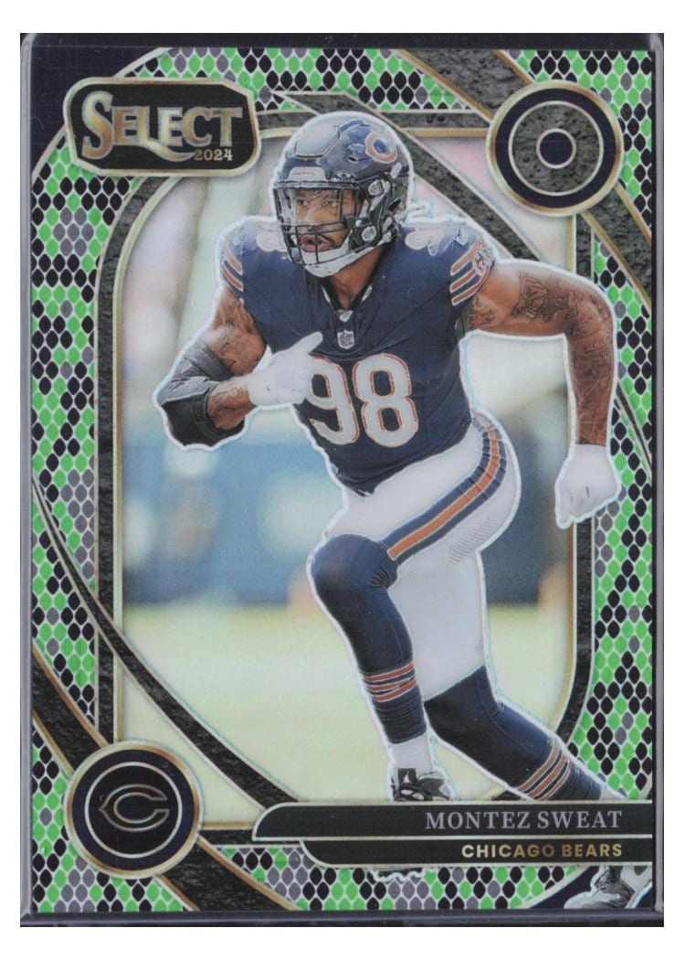 2024 Panini Select Base Set Montez Sweat Green Black Snakeskin Prizm #284 card