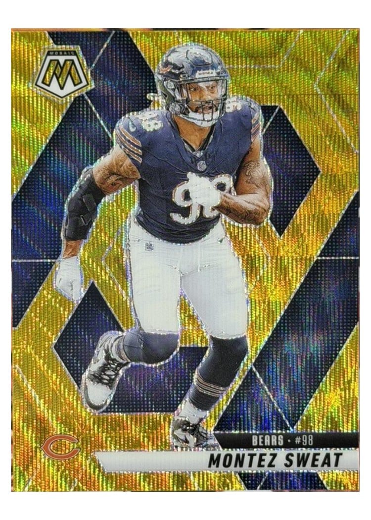 2025 Panini Mosaic Base Set Montez Sweat Gold Wave #75 card