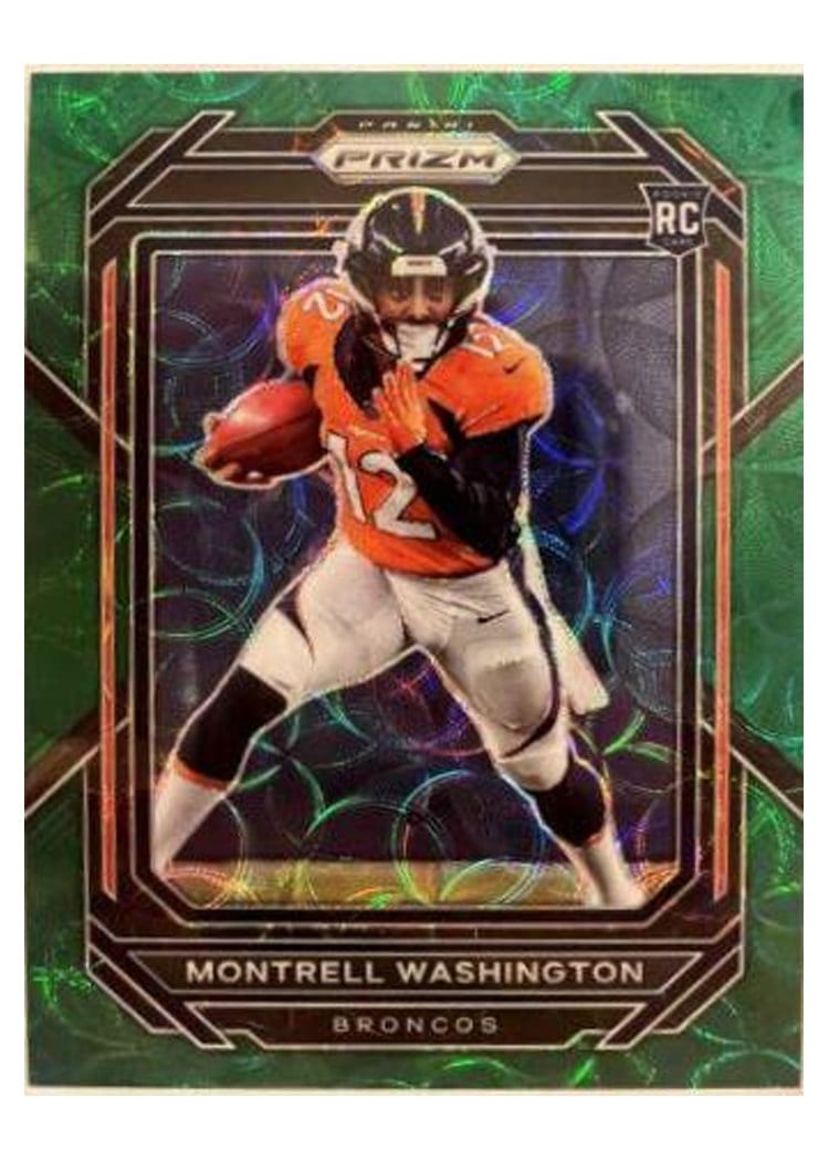 2022 Panini Prizm Base Set Montrell Washington Green Scope #356 card