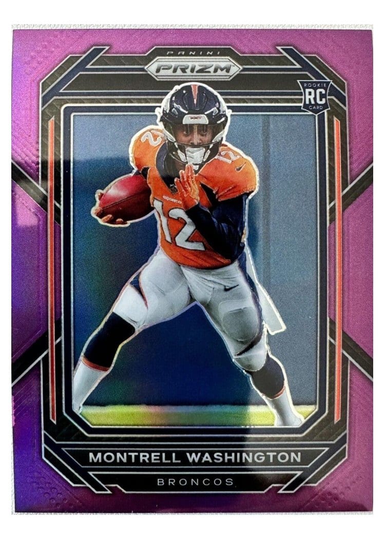 2022 Panini Prizm Base Set Montrell Washington Purple #356 card