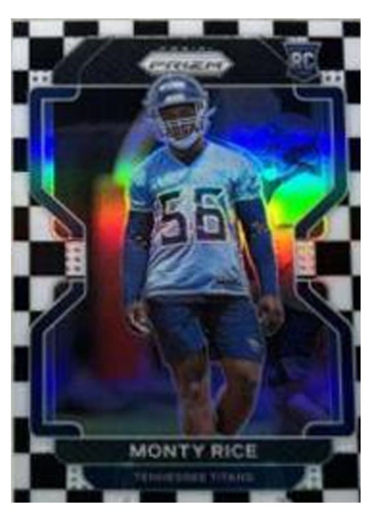 2021 Panini Prizm Base Set Monty Rice #420 card