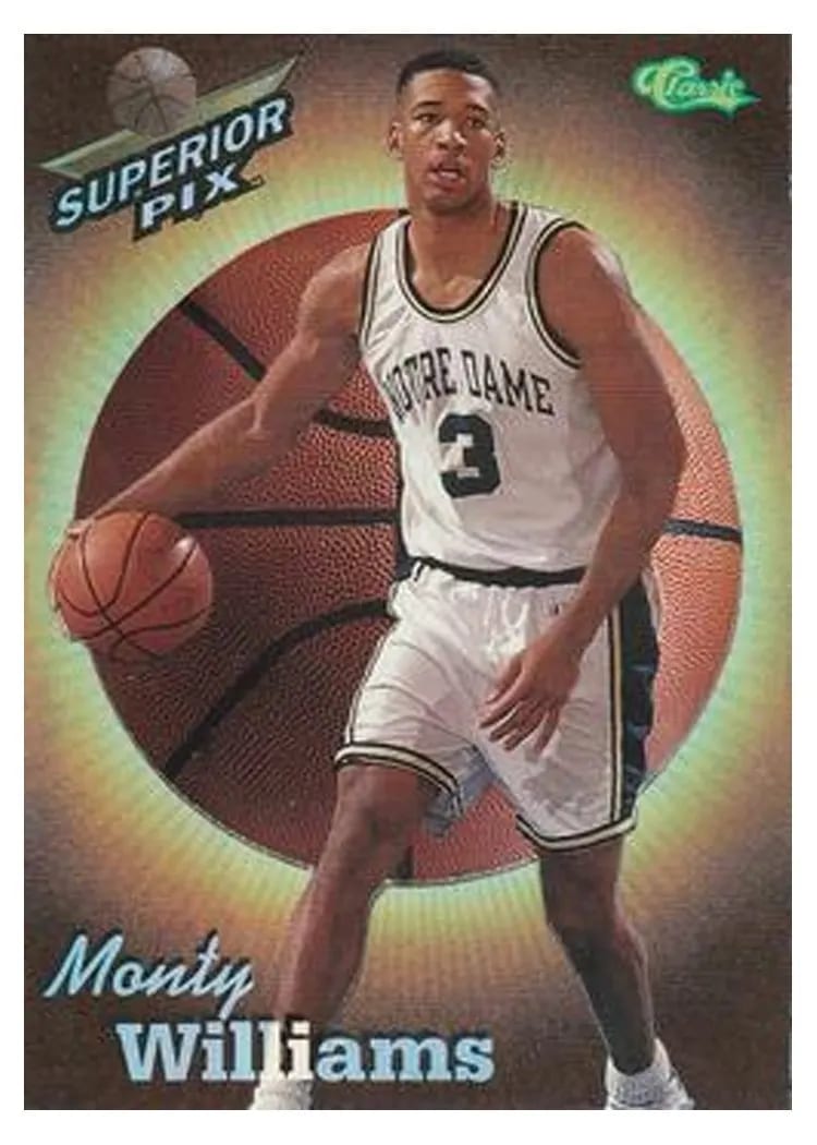 1995 Classic Superior Pix Chrome Monty Williams #23 card