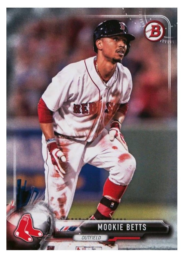 2017 Bowman Base Set Mookie Betts #6 card