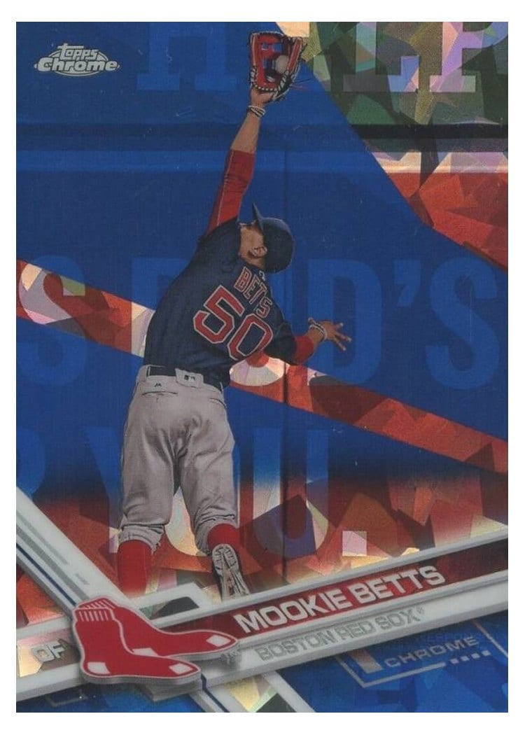2017 Topps Chrome Sapphire Edition Base Set Mookie Betts #161 card