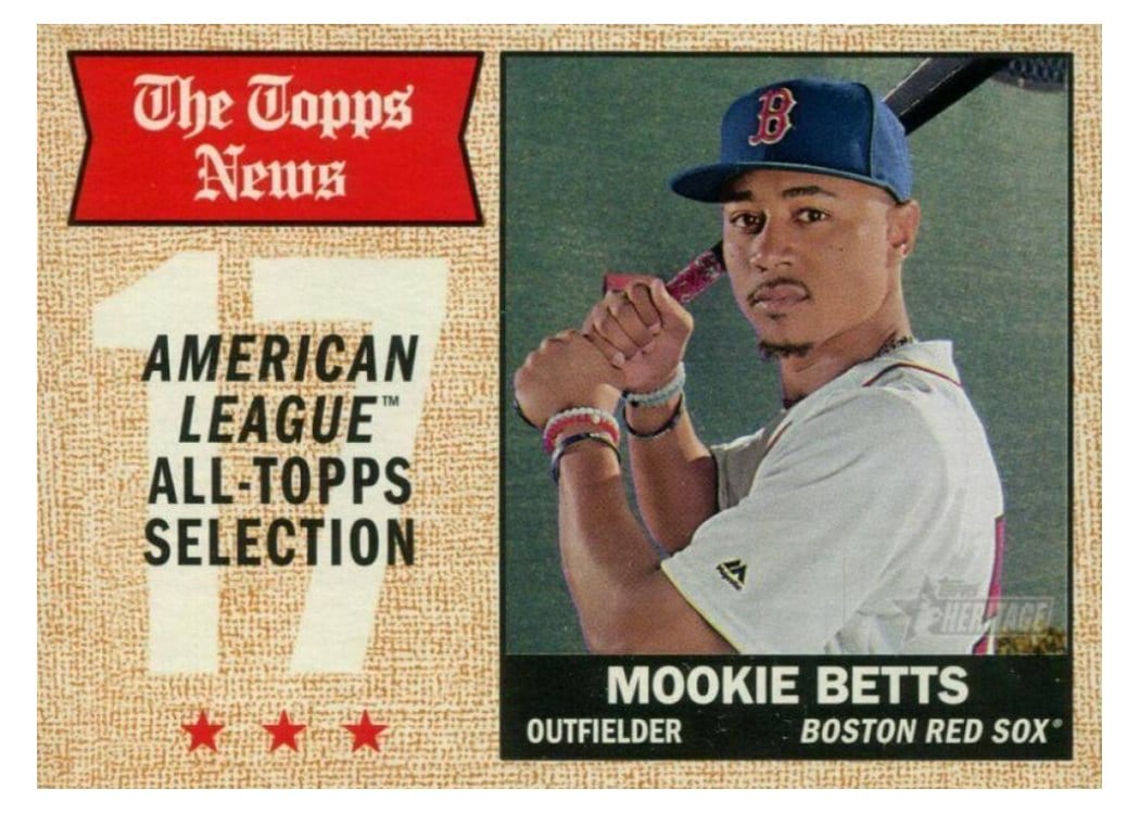 2017 Topps Heritage Base Set Mookie Betts #362 card