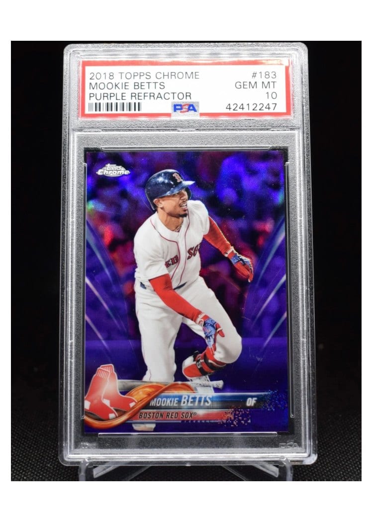 2018 Topps Chrome Base Set Mookie Betts #183 card