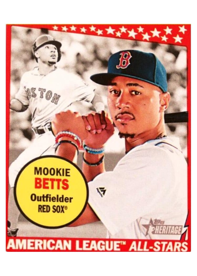 2018 Topps Heritage Base Set Mookie Betts #182 card
