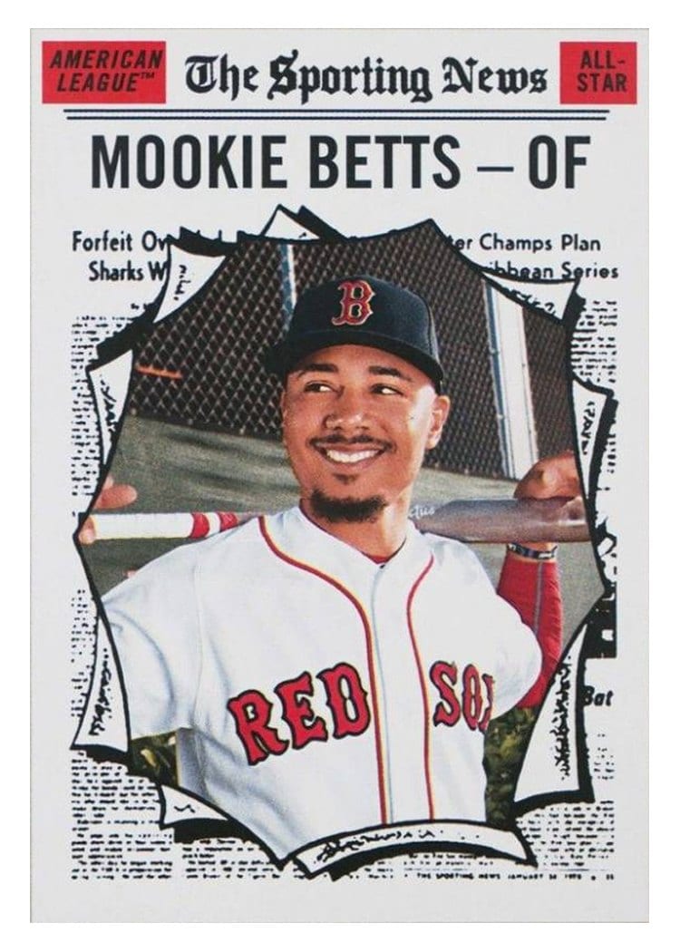 2019 Topps Heritage Base Set Mookie Betts #358 card