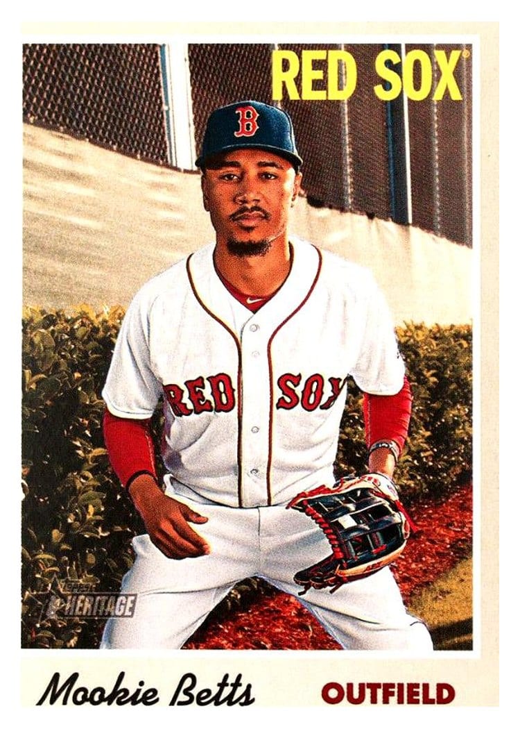 2019 Topps Heritage Base Set Mookie Betts #78 card