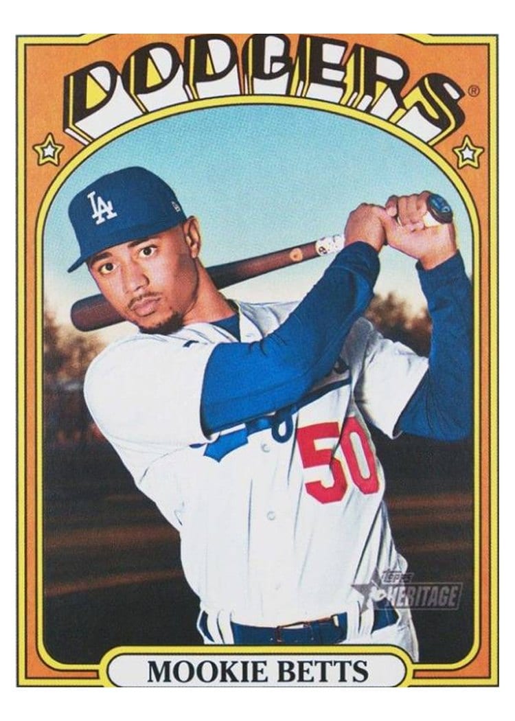 2021 Topps Heritage Base Set Mookie Betts #167 card